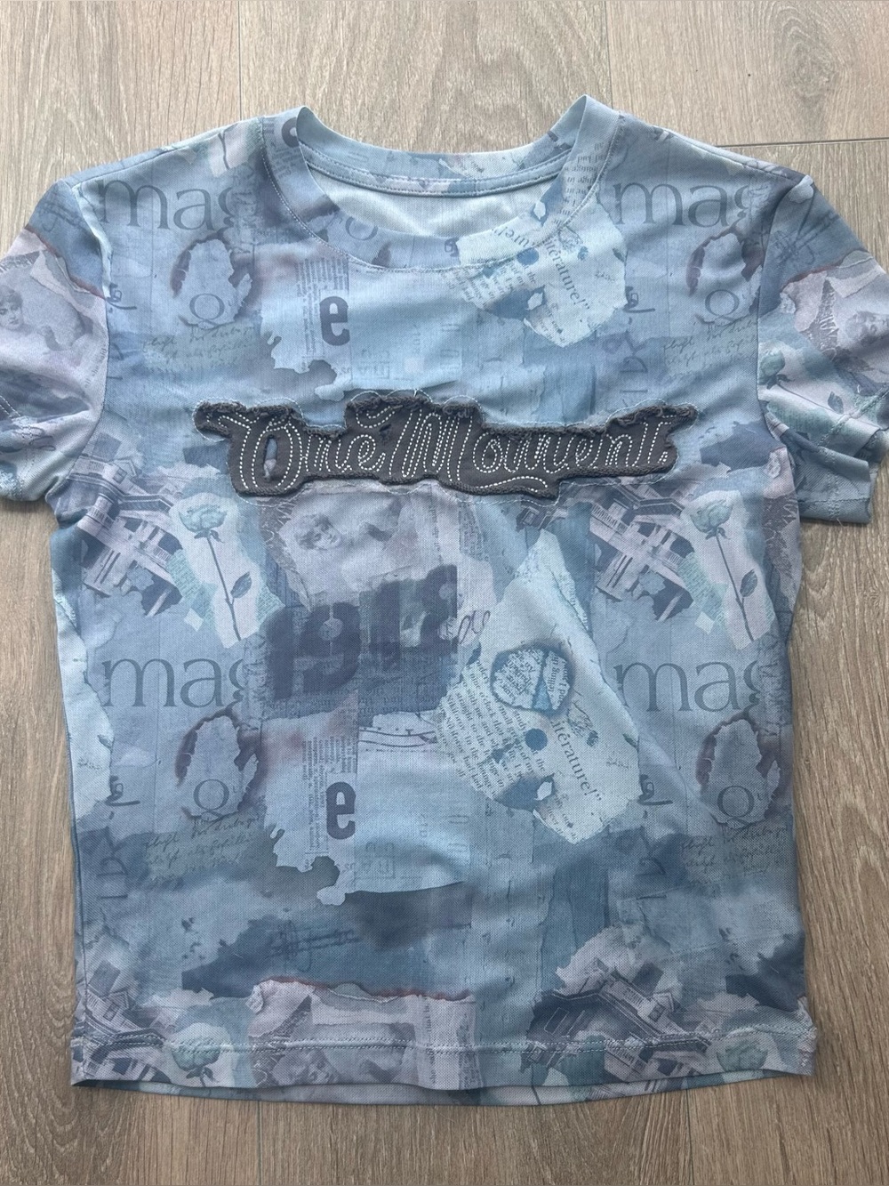 One Movement Embroidered Mesh Graphic Tee